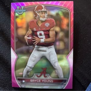 Bowman chrome 1st pink parallel Bryce young